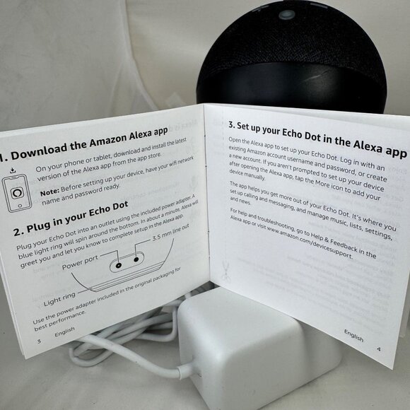 Amazon Echo Dot 4th Gen Smart Speaker Alexa Bluetooth Black Box - Picture 6 of 9